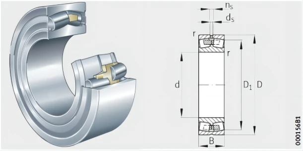 Available 238/1250-MB With 1250x1500x185 MM Size Cylindrical Bore Spherical Roller Bearing
