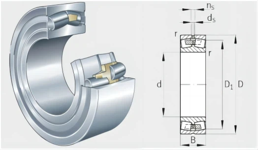 Available 24976-B-K30-MB - Spherical Roller Bearing With Central Rib